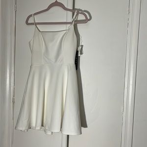 NWT white skater style dress juniors size medium